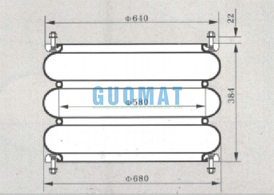 W01-358-7304 Firestone 321 Tip Endüstriyel Körük Üç Katlı