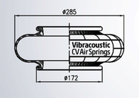 Doğal kauçuk GUOMAT 230116-1 Tek sarmal hava yayı V1B20 Vibracoustic