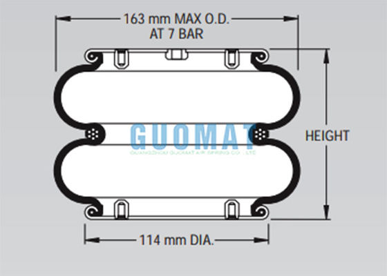 25 Stil Firestone Hava Bahçeleri Bellows W01-358-0030 Çift Kaplı Endüstriyel Hava Yastıkları