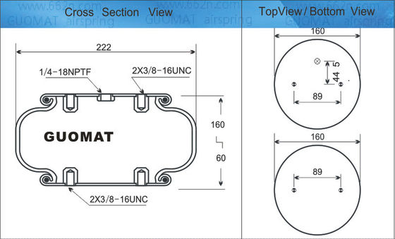 1B9-202 Goodyear Hava süspansiyonu Endüstriyel Hava Baharı OEM 578913201 Konum cihazları
