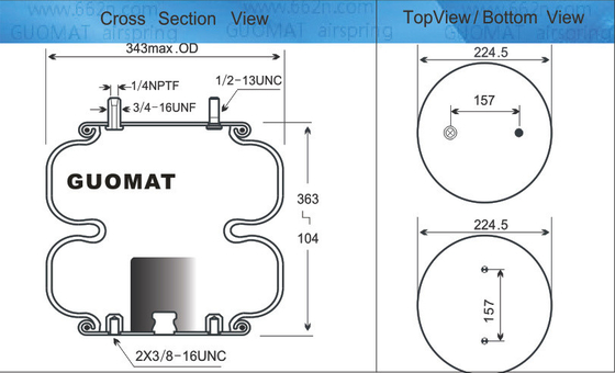 Contitech FD 331-26 514 Süspansiyon Hava Bahçesi Hava Girişi 1/4-18 NPTF Hava Yastıkları