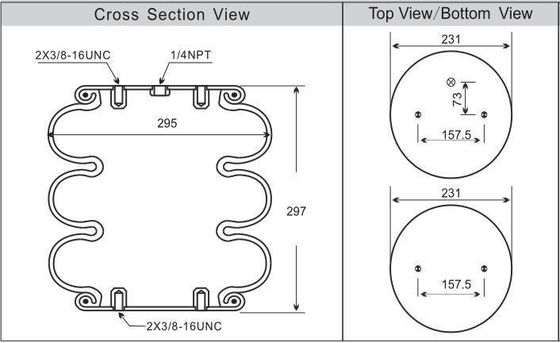 Goodyear Endüstriyel Üçlü Kaplı Hava Baharı 3B12-301 1/4NPT Hava Girişi W01-358-8010