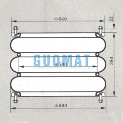 W01-358-7304 Firestone Alüminyum Plakası Flange Halkası ile Hava Bahçesi İzolatörü