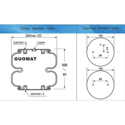 Firestone hava yastıkları W01-M58-7679/20C2 Çift Çemberli Endüstriyel Kesme Makinesi Yayları