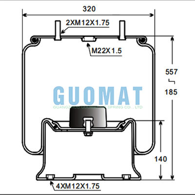 W01-M58-6338 Firestone Air Bellow 1T19L-7 1R14-730 Goodyear Kamyon Hava süspansiyonu