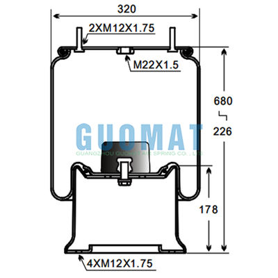 SAF Truck Air Spring W01-M58-6348 Firestone 4023NP03 Contitech Asansör Sistemi Parçaları