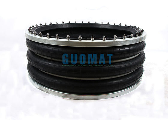 Üçlü sarmal endüstriyel AirBag 384mm Flange Tipi Hava Yolculuğu Süspansiyonu Bahçesi