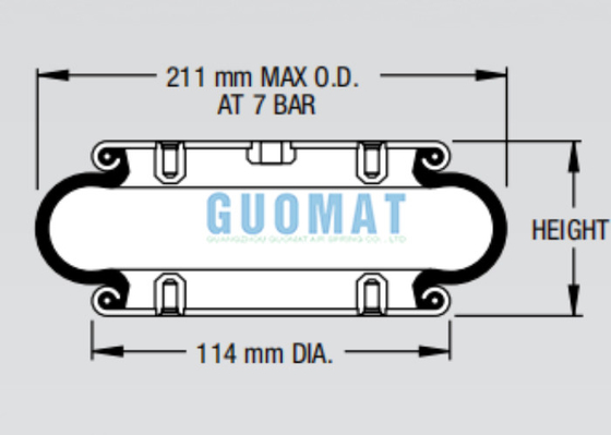 W01-358-0112 Firestone Kavşaklı Hava Bahçesi Stili 110 Endüstriyel Bellows Actuator
