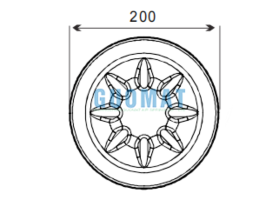 W01-M58-8513 Firestone Truck Parçaları 4390NP22 Contitech Süspansiyon Yuvarlak Lobe Hava Baharı