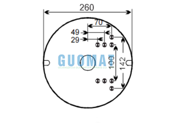 1R14-823 Goodyear Hava Bahçesi Montajları W01M586223 Firestone Süspansiyon Hava Kauçuk