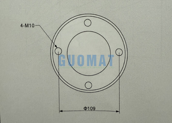 1H150076 Tek Katlı, Kıvrımlı Tip Hava Yayı 76mm Kauçuk Hava Körüğü Flanşlı