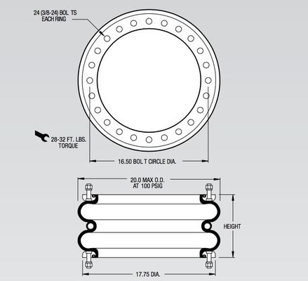 FD 1330-25 RS Contitech Körükler Çapraz W01-358-7227 W01-358-0205