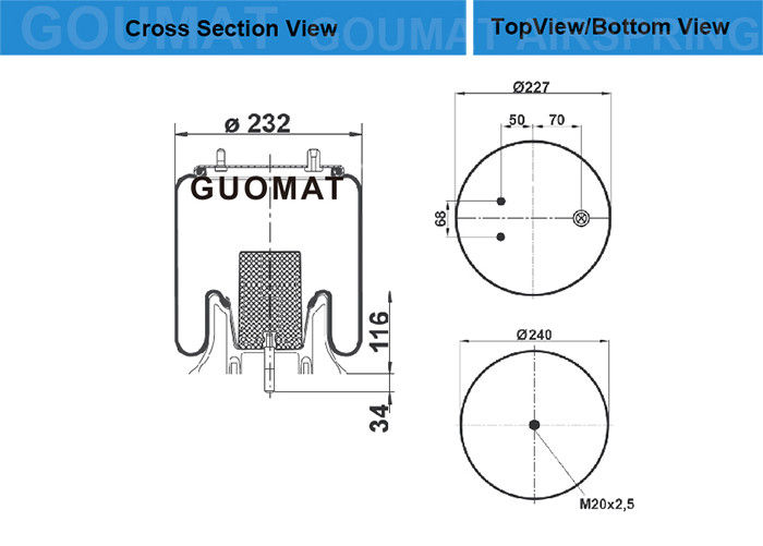 High Performance Truck Air Springs W01-M58-7313 For NEWAY MO 5570 31 - IVE-CO 99458555