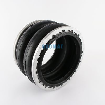 Çifte kıvrılmış süspansiyonlu hava yayı LHF300218-2 Flange Pneumatik Silindir