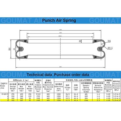 Yokohama S-400-2R S400-2R Guomat F-400-2 Kauçuk Punch Press Hava Baharı
