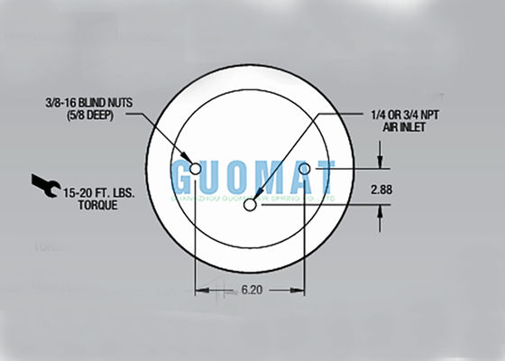W01-358-9030 Römork Süspansiyon Hava Yayı Bileşenleri 1T15M-0 Ağır Vasıta Hava Yayı