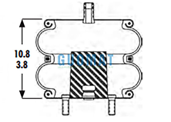 2B9-230 Goodyear Hava Bahçesi Değiştirme 578-92-3-202 Endüstriyel Kauçuk Hava Bellows