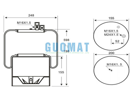 4390NP02 Contiteh Ağır Hizmet Tipi Kamyon Hava Yayı A9423200221 Benz Süspansiyon Hava Lastik Torbaları