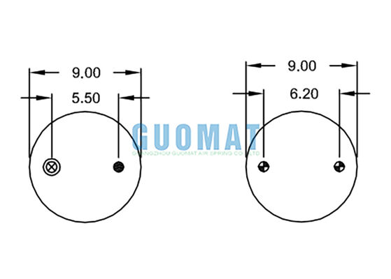W01-358-6994 Firestone Suspension Air Spring Stili 19 Tek kıvrımlı kauçuk bahar torbaları