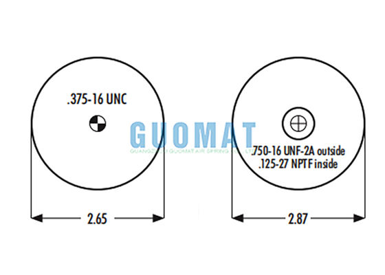Goodyear 1S4-007 Kauçuk hava yastığı askısı W023587001 Firestone Kamyon kabin hava yastıkları Değiştirme