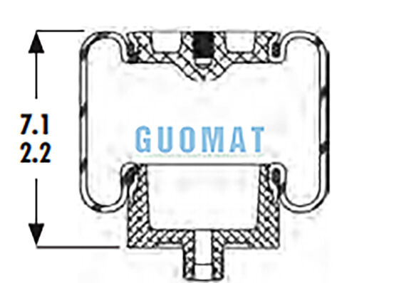 Goodyear 1S4-007 Kauçuk hava yastığı askısı W023587001 Firestone Kamyon kabin hava yastıkları Değiştirme
