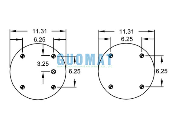 W01-358-7105 Firestone Kauçuk Hava Şoku 113 Stil Endüstriyel titreşim izolasyon hava torbası