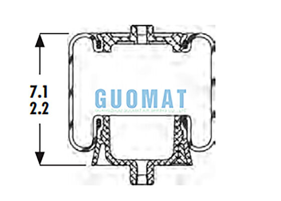 1S4-067 Kabin Hava Bahçesi Goodyear ASC-08-7-137 Kamyon Süspansiyonu Hava Yastığı Değiştirme