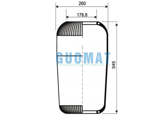Vibracoustic V1E26 Bus Air Suspension Contitech 701N Air Bellow Replacement