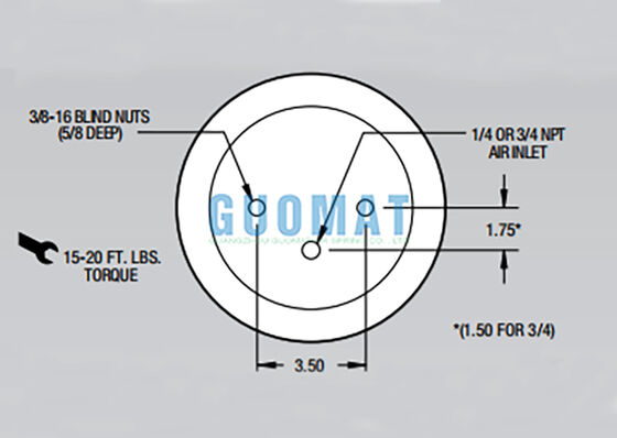 W01-358-5712 Firestone Kamyon Hava Yayı Yuvarlanan Lob Hava Süspansiyon Sistemi 1T14C-7