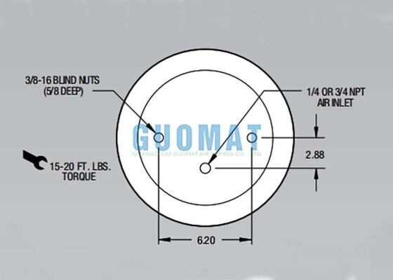 W01-358-9056 Firestone Süspansiyon Hava Yayı 1T15M-4 Ağır Vasıta Kamyon Hava Körükleri