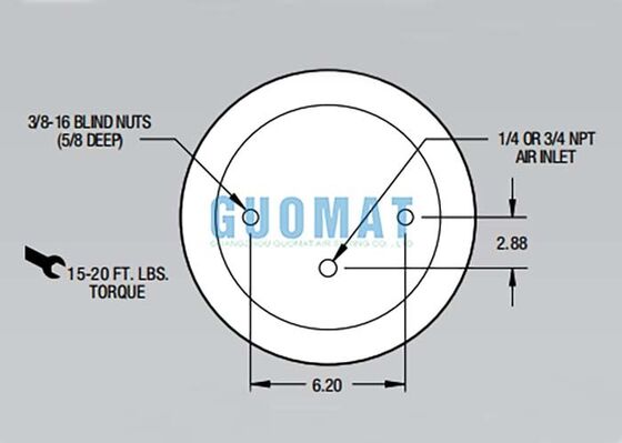 W01-358-9079 Firestone Air Spring 1T15M-6 Suspension Rubber Air Bags