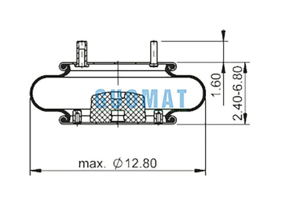 FS 330-11 467 Contitech Kauçuk Hava Yastıkları 64594 Tek Kaplı Stil Hava Bahçesi Boğazlı
