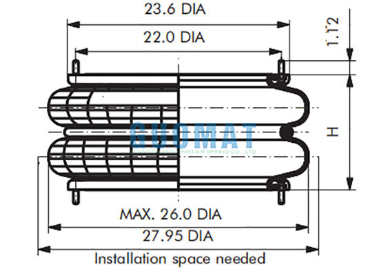 FD 2380-24 RS Contitech Hava Körüğü 24 adet x 3/8-24UNF Hava Yayı Pres Makinesi İçin