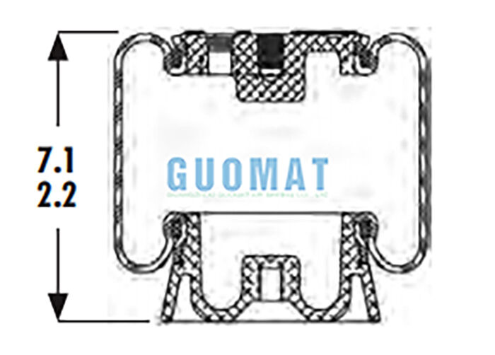 1S4-123 Goodyear Kabin Hava Yayı ASC-08-7-15 Kamyon Sürücü Koltuğu Süspansiyonu Hava Amortisörü