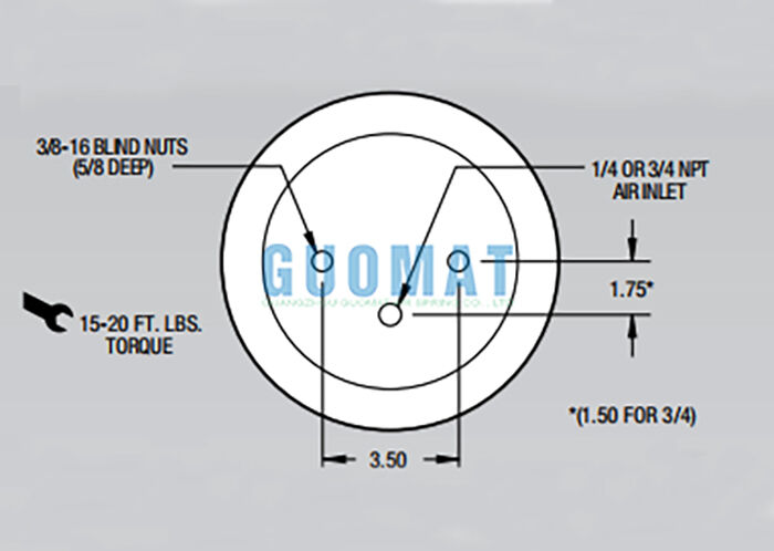 W01-358-5712 Firestone Kamyon Hava Yayı Yuvarlanan Lob Hava Süspansiyon Sistemi 1T14C-7