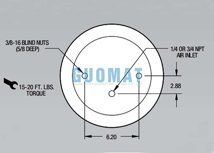 1T15M-2 Firestone tarzı hava şoku W01-358-9042 Şok emicilik için hava süspansiyon yayları