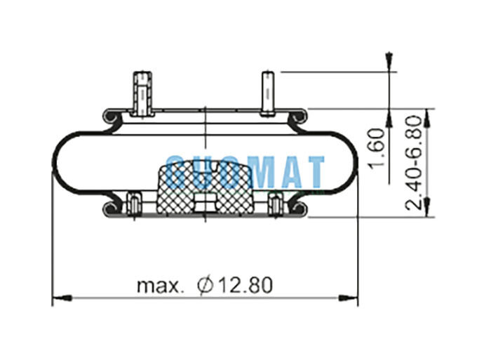 FS 330-11 467 Contitech Kauçuk Hava Yastıkları 64594 Tek Kaplı Stil Hava Bahçesi Boğazlı