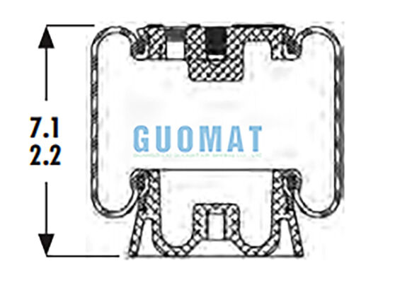 1S4-123 Goodyear Kabin Hava Yayı ASC-08-7-15 Kamyon Sürücü Koltuğu Süspansiyonu Hava Amortisörü