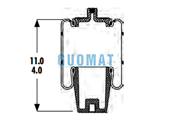 1S4.5-107 ASC-08-7-194 Goodyear Kauçuk Hava Yastığı Süspansiyonu W023587080 Kamyon ve Rel için Firestone Hava Baharı